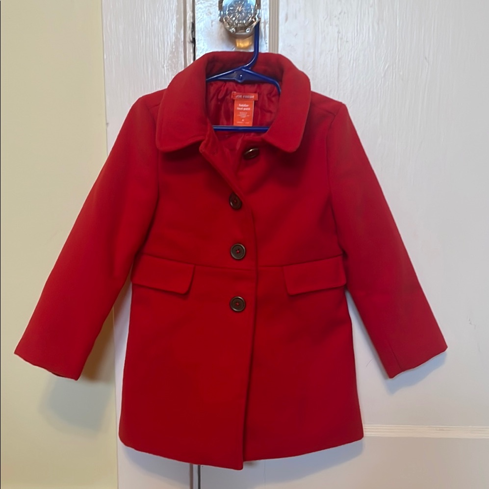 Stylish Red Button-Up Coat - Joe Fresh
